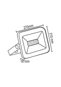 Resim Forlife 100 Watt Slim Kasa Led Projektör Beyaz Işık 