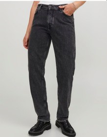 Resim Jjxx Yüksek Bel Bol Paça Straight Kadın Denim Pantolon 12229026 Siyah 