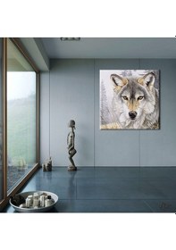 Resim Kurt Bakışı Kanvas Tablo 25x25cm 