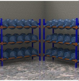 Resim 3 Katlı Damacana Rafı H: 150 Cm - Damacana İstifleme Rafı Çok Renkli 