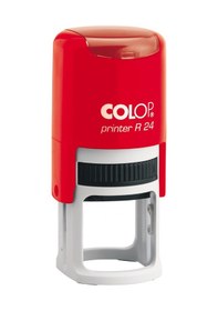 Resim Colop R24 Yuvarlak Kırmızı Kasa Siyah Keçe - 24 MM 