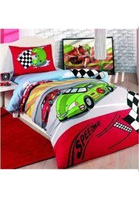 Resim Taç Speedway Ranforce Tek Kişilik Nevresim Takımı Kırmızı 