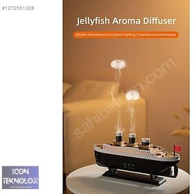 Resim 250 ml Titanic Gemi Modeli Hava Nemlendirici Aromaterapi 