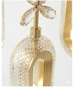 Resim Bohem Aydınlatma 5'li Gold Sarkıt Elips 3 Renk Led Modern Avize Gold 