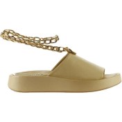 Resim Bueno Shoes Sarı Deri Kadın Dolgu Topuklu Sandalet 