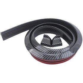 Resim Xuweiwei Genel Karbon Fiber Siyah Araç Arka Spoiler 59.06 Inç Dıy Kanat Dayanıklı Sentik Kauçuk 