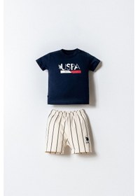 Resim U.s. Polo Assn. Erkek Bebek Lacivert Şort Takım Usb2869-c-v1 Lacivert 