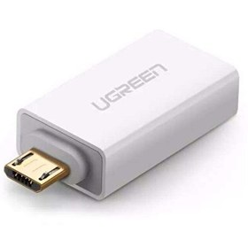 Resim US195 USB Micro USB OTG Beyaz Dönüştürücü Adaptör 