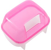 Resim Pembe Beyaz Küçük Hamster Banyo Kum Kafesi Evcil Hayvan Banyo 10 x 7 x 7cm (Yurt Dışından) 
