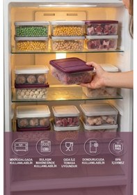 Resim Selka Home 4 Adet 0.5 Lt. Nora Organizer Buzdolabı Buzluk Düzenleyici Saklama Kabı 