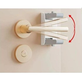 Resim Gri-beyaz Kapı Kolu Güvenlik Kilidi- Dikey Katlamalı-189 Beyaz 