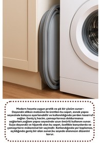 Resim Porsima L-00959-2 Akordiyon Katlanır Sepet Katlanabilir Çamaşır Sepeti Orta Boy Katlanır Çamaşır Sepeti 18 Lt Gri 