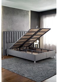 Resim Quatro Plus Lüks Yatak Seti - Çift Kişiilk Yaylı Visco Yatak, Metal Baza Ve Başlık Takımı 3'lü Set 180 x 200 