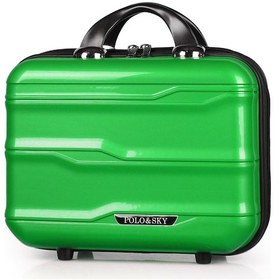 Resim Polo&sky Azra Model Neon Yeşili Pp Polipropilen Kırılmaz 2'li Kabin Boy + Makyaj Valiz Seti Yeşil 