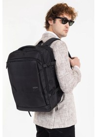 Resim Çantachım Laptop Sırt Çantası 15.6 Inç Tam Körüklü Usb Bölmeli Siyah 