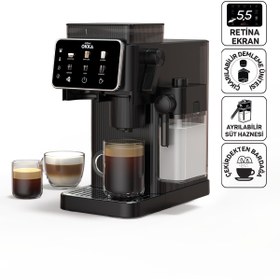 Resim Arzum OK0047 Okka Barista Compact Otomatik Espresso Makinesi,Süt Hazneli,7 Farklı İçecek,15Bar Basınç,Krom 