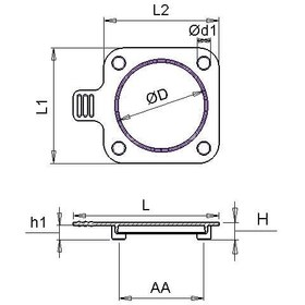 Resim Kulaklı Kare Etiket Tapası 