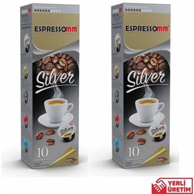 Resim Espressomm® Tchibo Cafissimo Makineleri İle Uyumlu Silver Kapsül Kahve 2 x 10'lu 