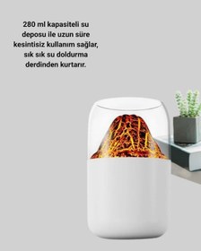 Resim Usb Şarjlı Volkanik Tasarımlı Buhar Makinesi 