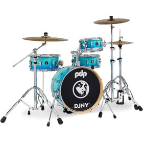 Resim PDP Drums Daru Jones New Yorker II 4 Parça 18" Akustik Davul (Blue Fade) 