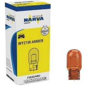 Resim BİR ADET NARVA 12V. WY21W (17629) STANDART SARI DİPSİZ AMPUL 