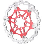 Resim Fortunelane Alüminyum Paslanmaz Çelik 160mm Kırmızı 6 Çivi Dağ Bisikleti Fren Diski 