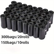 Resim 300 adet/20 rulo, 150 adet/10 rulo Köpek Kakası Torbası, Taşınabilir Evcil Hayvan Atık Dolum Ruloları, 1 Adet Dayanıklı ve Sızdırmaz Evcil Hayvan Çöp Torbası, Evcil Hayvan Temizlik Malzemeleri, Köpekler İçin Köpek Kakası Torbaları 