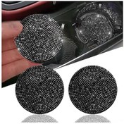 Resim Wezone Renkli Pvc Taşlı Kaymaz Önleyici Bardak Altlığı 2 Adet , Sürdürülebilir, Çay/kahve/içecek Kullanıma Uygun 