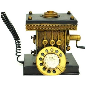 Resim Dekoratif Metal Telefon Kumbaralı Kumbara Biblo Hediyelik 
