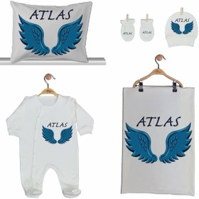 Resim Pia Baby Gl 2204 Isme Özel Beşli Tulum Set 