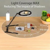 Resim 10 inç LED Halka Işık Şeridi Ayarlanabilir Parlaklık ve Asma Braketi ile - ayarlanabilir metal braketli, 3 aydınlatma modu, parlaklık %10 ila %100 arasında değişen medya akışı, fotoğrafçılık, video kaydı için uygun 