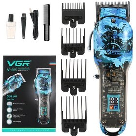 Resim Vgr Mavi Grafiti Saç Kesme Makinesi LCD Dijital Ekran(Yurt Dışından) 