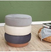 Resim Evdebiz Silindir Puf - Renkli Renkli 