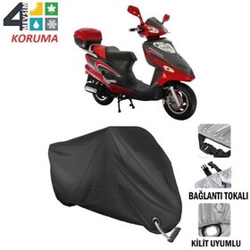 Resim Mondial 100 Urt Motosiklet Branda ( Kilit Uyumlu - Siyah 