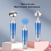 Resim Elektrikli Titreşim Giriş Cihazı Yüz Masajı, Gözenek Temizliği ve Güzellik Aleti (3'ü 1 Arada: Temizlik + Giriş + Masaj) --- Güç Kaynağı: 1 AA Pil (Bu Ürün Pil Dahil Değildir) 