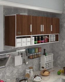 Resim Kenzlife hazır mutfak konsta cvz 060*150*32 mutfak banyo dolabı kapaklı raflı 