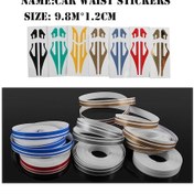 Resim Yeşil 1 Rulo Çok Renkli Şerit Pimi Şerit Steamline Çift Hat Bant Araba Vücut Çıkartması Vinil Yapışkan Araba 