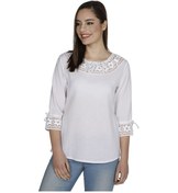 Resim Zehra Şile Bezi Bluz Beyaz Byz 