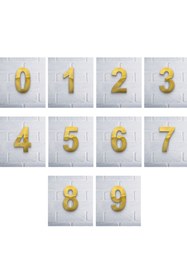 Resim Trend Pleksi Yapışkanlı 0-9 Arası Pleksi Gold Ayna Numara Takımı (10cm Yükseklik) 