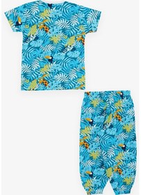 Resim Breeze Kız Bebek Kısa Kollu Pijama Takımı Safari Temalı 9 Ay-3 Yaş, Turkuaz-turkuaz Turkuaz 