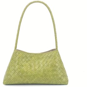 Resim Manyetik Kapamalı ve Sabit Askılı Kadın Dokuma Desenli Crossbody Omuz Çantası - Siyah, Yeşil, Bordo Renklerde Günlük Kullanım Çantası, Seyahat Aksesuarı, Şık El Çantası, Dayanıklı Yapı, Moda Kadın Çanta 