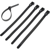 Resim Guangdong Spirit Panda Online 150X8MM 100 Adet Naylon Plastik Çıkarılabilir Yeniden Kullanılabilir Kablo Bağı Zip Sarar Cırcır Bağları Tel (Yurt Dışından) 