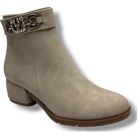 Resim Erbay 535-26 Yağlı Deri Trend Fashion Kadın Bot Bej 