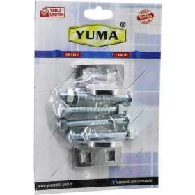 Resim Yuma YM-730-1 Kapı Emniyet Rezesi Asma Kilit Takılabilir Menteşe (4172) 