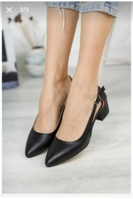 Resim Henne yanı açık tokalı ayakkabı topuklu 