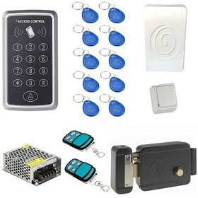 Resim Rfid Kumandalı Kapı Zili Şifreli Kapı Kilidi Sistemi Kapı Açma Seti Tirajlı Kilit 