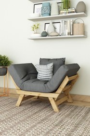 Resim woodwork antalya Fonksiyonel Yataklı Otantik Doğal Ahşap Berjer Natural Renk 