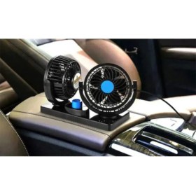 Resim Tiger Marketing 12 Volt Araç Içi Torpido Üstü Çift Fanlı Oto Vantilatör 360° Dönebilir 