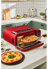 Resim Karaca Vintage Craft 2000 W Pizza Makinesi Ve Airfryer 