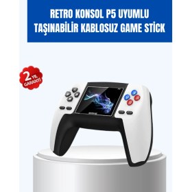 Resim 520 Oyunlu Taşınabilir Retro Oyun Konsolu | P5 Gamepad 